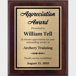 Appreciation Award Printing