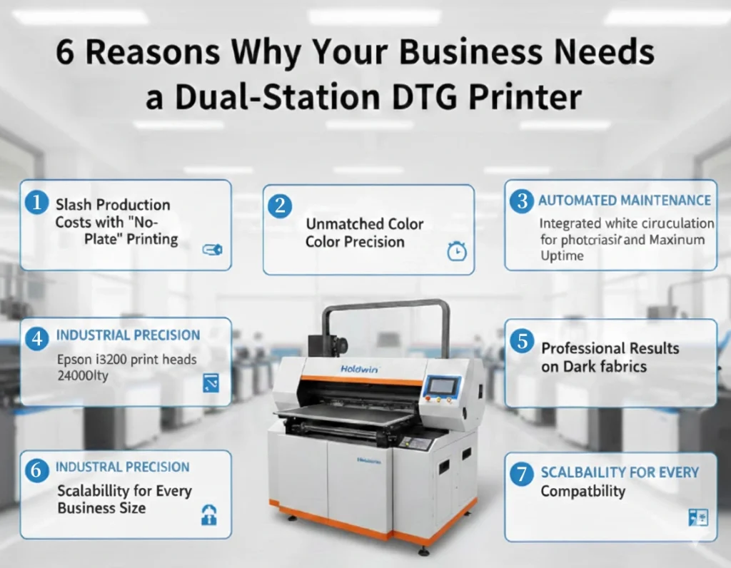 6 reasons to use DTG printer dual station